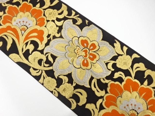 アンティーク　唐花模様織り出し袋帯（材料）